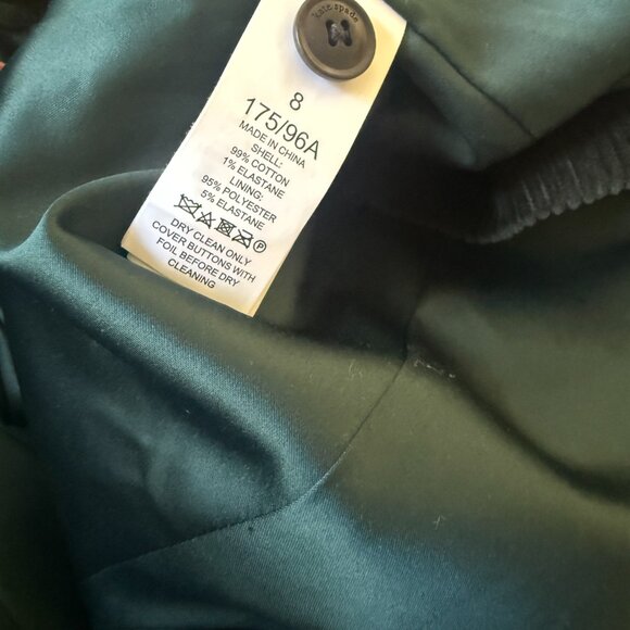 Kate Spade Hunter Green corduroy Blazer sz 8 - Picture 6 of 6